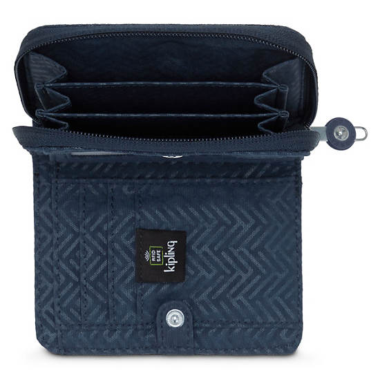 Kipling Money Love Classic Small Wallet Wallets Endless Blue Embossed | CA 2201UZ